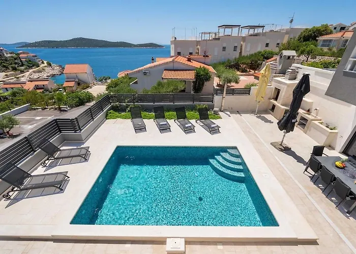 Luxury Heated Pool, 6 Persons, Jacuzzi, Sea View * Zaglavice